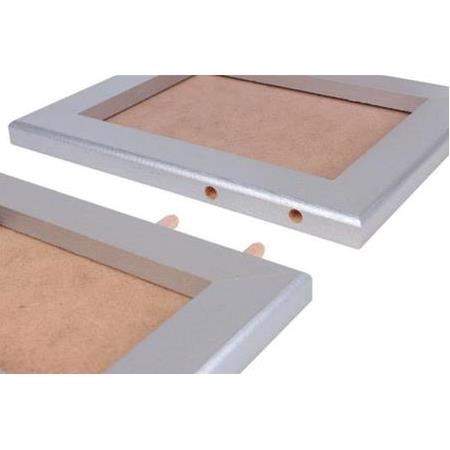 Masaüstü Gümüş Ahşap Çerçeve - Üçlü