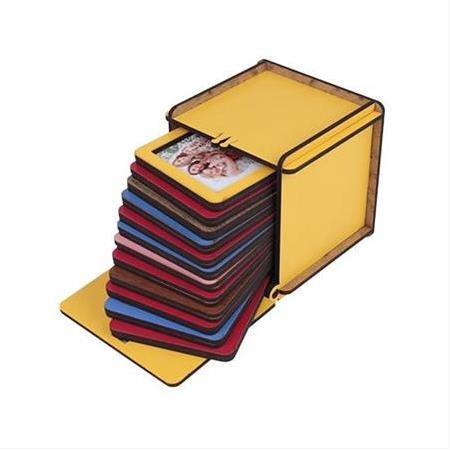 Ayaklı Polaroid İnstax Sarı Çerçeve