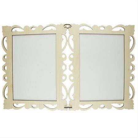 Ahşap İkili Akordiyon 15x21 cm Çerçeve