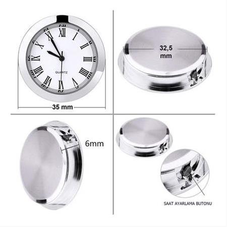 35 mm Geçme Saat - Gümüş