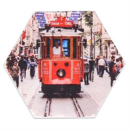 Süblimasyon Altıgen Taş Magnet 4,8x5,5 cm