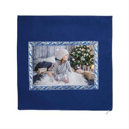 Süblimasyon Kadife Kare Yastık - Lacivert