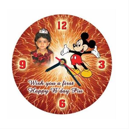 Süblimasyon Yuvarlak Cam Saat 18 cm