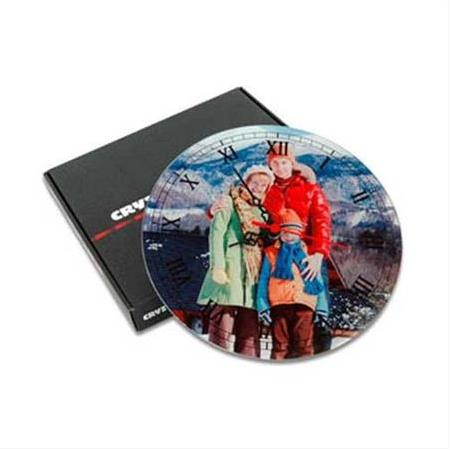 Süblimasyon Yuvarlak Cam Saat 27 cm