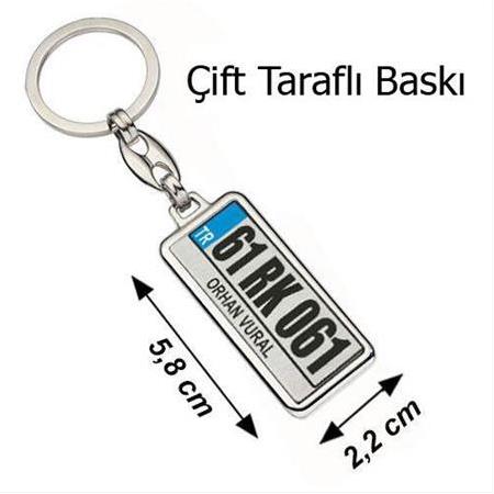 Süblimasyon Gümüş Krom Anahtarlık-Çift Taraflı