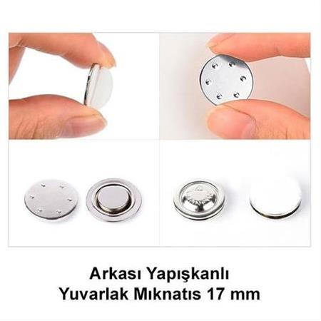 Arkası Yapışkanlı Yuvarlak Mıknatıs 17 mm
