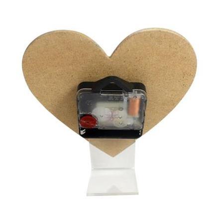 Süblimasyon Metalli Kalp Masa Saati 14 cm