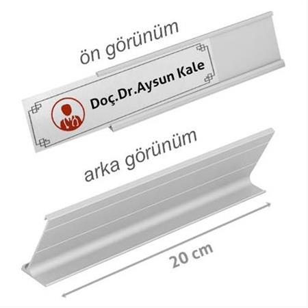 Süblimasyon Metal Masa İsimliği - Gümüş Metalli