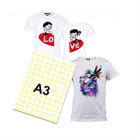 İnkjet A3 Pamuklu Açık Zemin Transfer Kağıdı (1 adet)