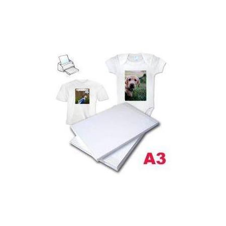 İnkjet A3 Pamuklu Açık Zemin Transfer Kağıdı (1 adet)