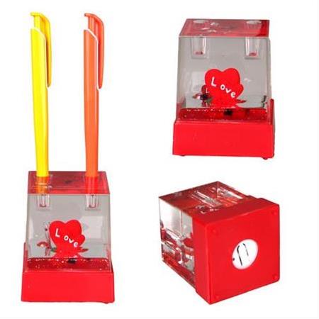 Işıklı Müzikli Kalemlik Küp Kar Küresi