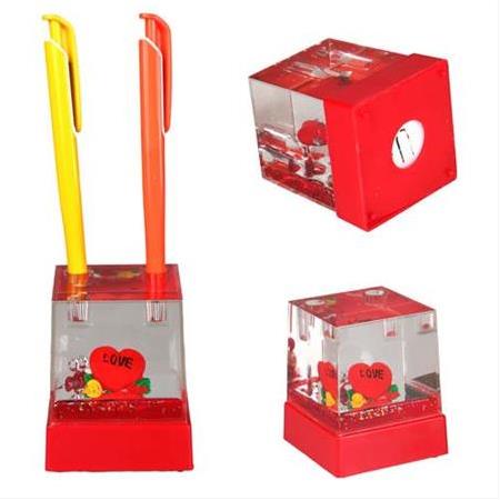 Işıklı Müzikli Kalemlik Küp Kar Küresi